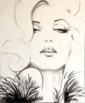 Marilyn with Feather Boa 100 - 120 SOLD