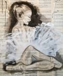 Méditer 1.00 - 1.20 m ink/ piano musicpaper